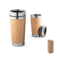 PIETRO. Bamboo and stainless steel travel cup 500 mL