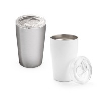 SLIDER. Stainless steel travel cup 380 mL