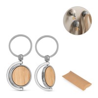 HOMER ROUND. Circular bamboo keyring