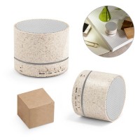 RE-LINEU. 3W portable speaker with 4h30m battery life in straw fibre and recycled ABS (100% rABS)