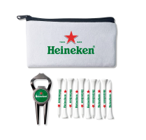 GEO BOTTLE OPENER COTTON CANVAS ZIPPED GOLF BAG SET