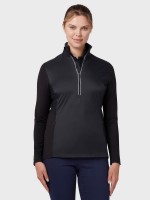 CALLAWAY GOLF WOMEN'S INSULATED MIXED MEDIA QUARTER-ZIP PULLOVER EMBROIDERED