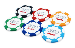 ABS GOLF POKERCHIP WITH FULL COLOUR PRINT TO BOTH SIDES