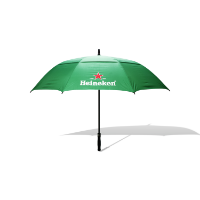 STRATUS AUTO OPENING DOUBLE CANOPY SCREEN PRINTED GOLF UMBRELLA PRINT TO 1 PANEL, 2 COLOURS