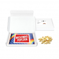 Gift Boxes – Mini White Postal Box - Microwave Popcorn - Microwave Popcorn DP