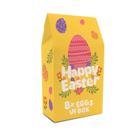 Easter - Eco Carton - Hollow Chocolate Eggs - x8