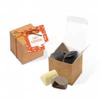 Eco Range - Eco Kraft Cube - 5x Chocolate Truffles
