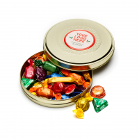 Winter Collection - Shallow Gold Treat Tin - Quality Street