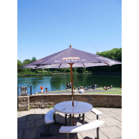 3m Round Wooden Eco Parasol