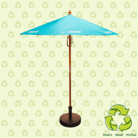 2m Round Wooden Eco Parasol