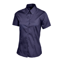 Ladies Pinpoint Oxford Half Sleeve Shirt