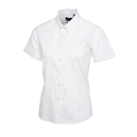 Ladies Pinpoint Oxford Half Sleeve Shirt