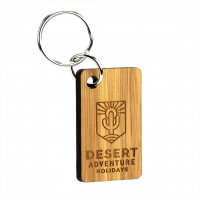 Bamboo Keyrings Double Sided Bespoke Shaped