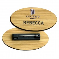 Blackboard Bamboo Reusable Name Badges