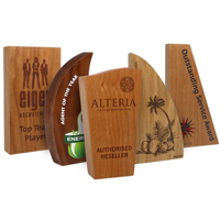 Real Wood Block Award, wood only, basic standard shapes 70x125mm