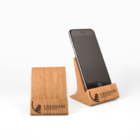 Real Wood Phone Stand, upright, wide