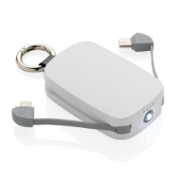 1.200 mAh Keychain Powerbank with integrated cables