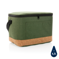 Impact AWARE™ XL RPET two tone cooler bag with cork detail