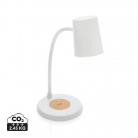 Zenara RCS recycled plastic and cork 15W wireless desk lamp