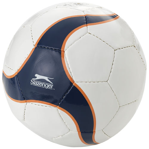 Laporteria size 5 football in white-solid-and-navy