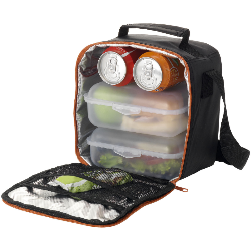 Bergen lunch cooler bag in black-solid