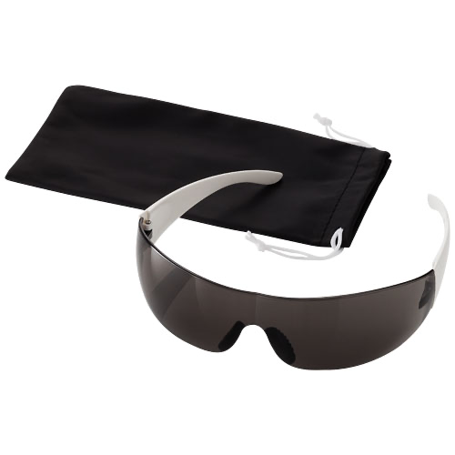 Sport sunglasses in black-solid-and-white-solid