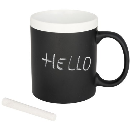 Chalk-write 330 ml ceramic mug in White