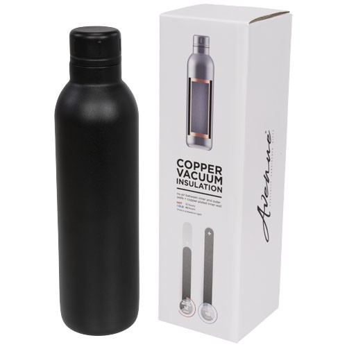 Thor 510 ml copper vacuum insulated water bottle in White