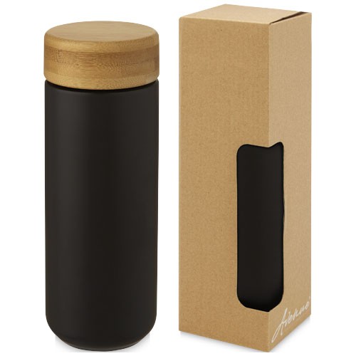 Lumi 300 ml ceramic tumbler with bamboo lid in 