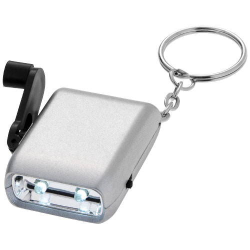 Carina dual LED keychain light in silver