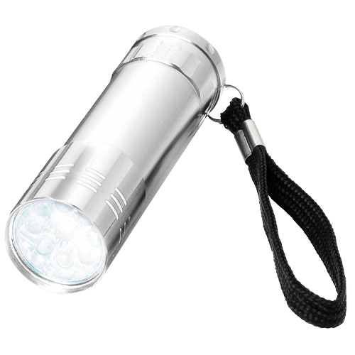 Leonis 9-LED torch light in silver