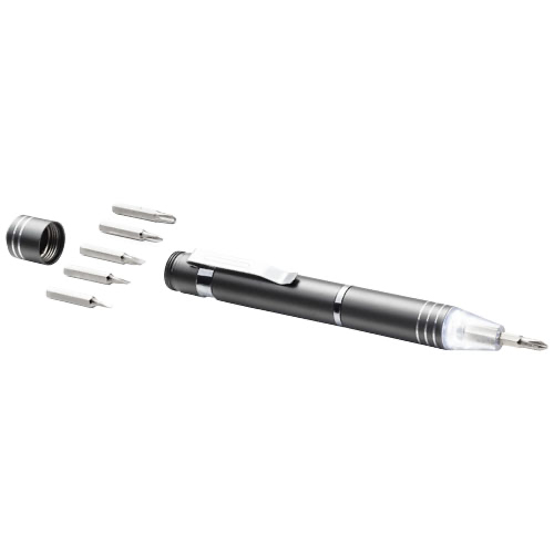 Duke 7-function screwdriver set in grey