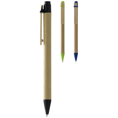 Salvador recycled ballpoint pen in natural-and-navy