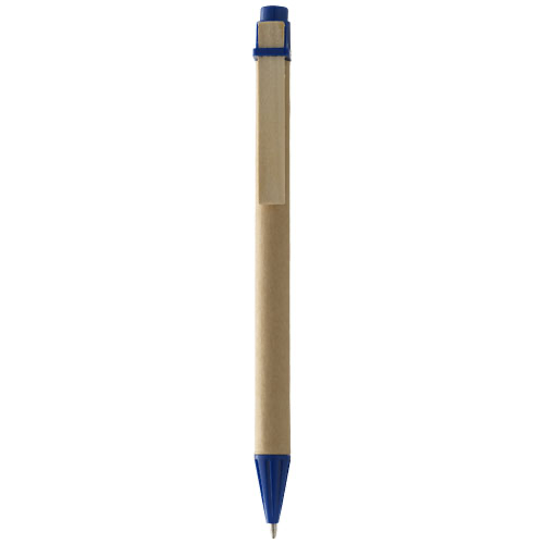 Salvador recycled ballpoint pen in natural-and-navy