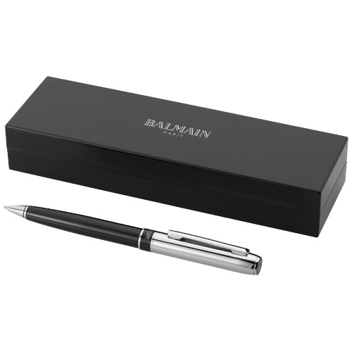 Ballpoint pen in black-solid-and-silver