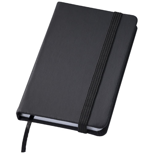 Rainbow small hard cover notebook in white-solid