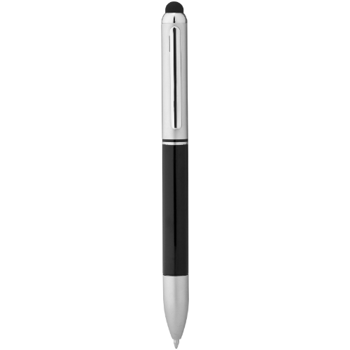 Seosan dual-ink stylus ballpoint pen in black-solid-and-silver