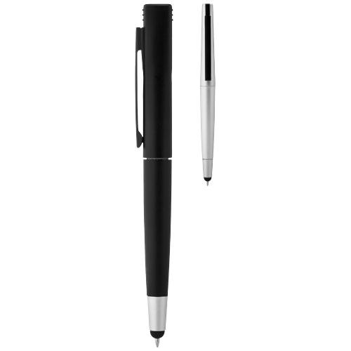 Naju stylus ballpoint pen with 4GB flash drive in silver