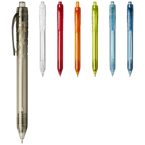 Vancouver recycled PET ballpoint pen in Transparent Red