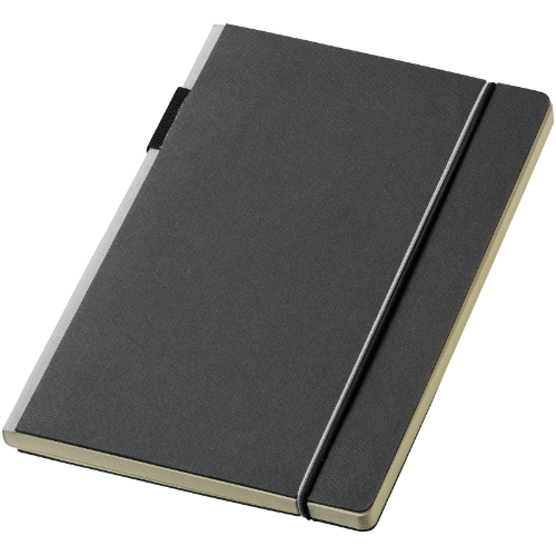Cuppia A5 hard cover notebook in black-solid-and-red