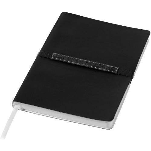 Stretto A5 soft cover notebook in white-solid