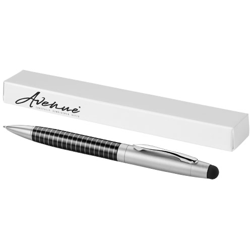 Averell stylus ballpoint pen in black-solid-and-silver