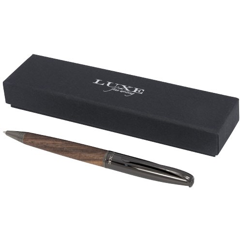 Loure wood barrel ballpoint pen (black ink) in 