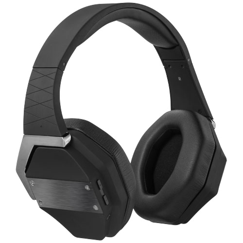Optimus foldable Bluetooth® headphones in black-solid