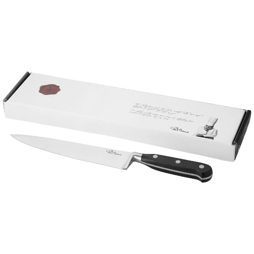 Essential chef's knife in black-solid-and-silver