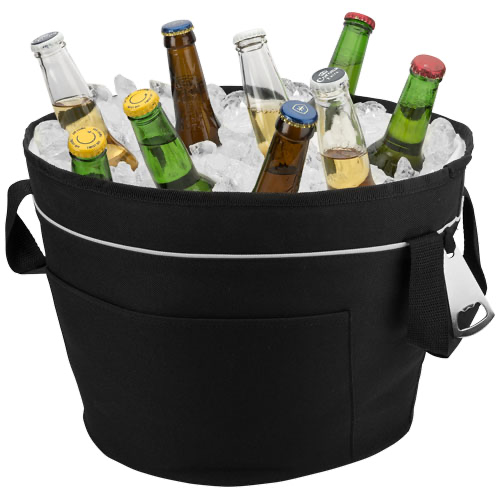 Bayport collapsible XL cooler tub in black-solid