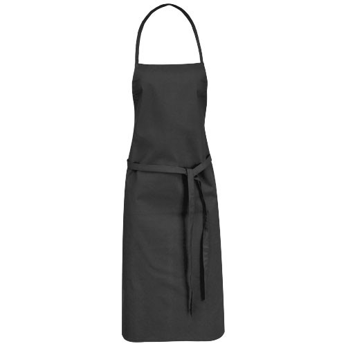 Reeva 100% cotton apron with tie-back closure in white-solid