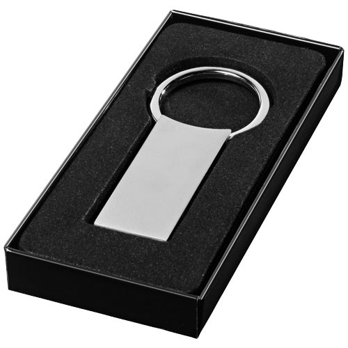 Omar rectangular keychain in Silver