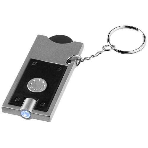 Allegro LED keychain light with coin holder in 