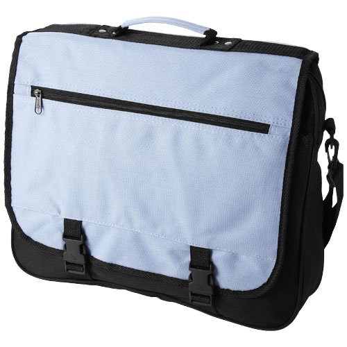 Anchorage 2-buckle closure conference bag in white-solid